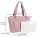 Quilted Puffy Tote for Everyday Travel and Shopping - Pink