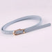 Premium Slim Belt with Pin Buckle for Dress Coat - Light Blue