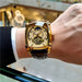 Tourbillon Majesty Mechanical Watch With Open Heart - Yellow
