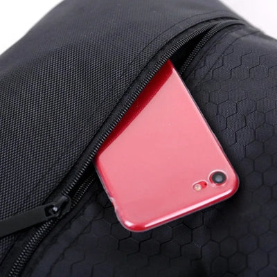 Drawstring Gym Backpack with Front Zip Pocket