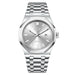 Stainless Steel Quartz Wristwatch Water Resistant - Silver White
