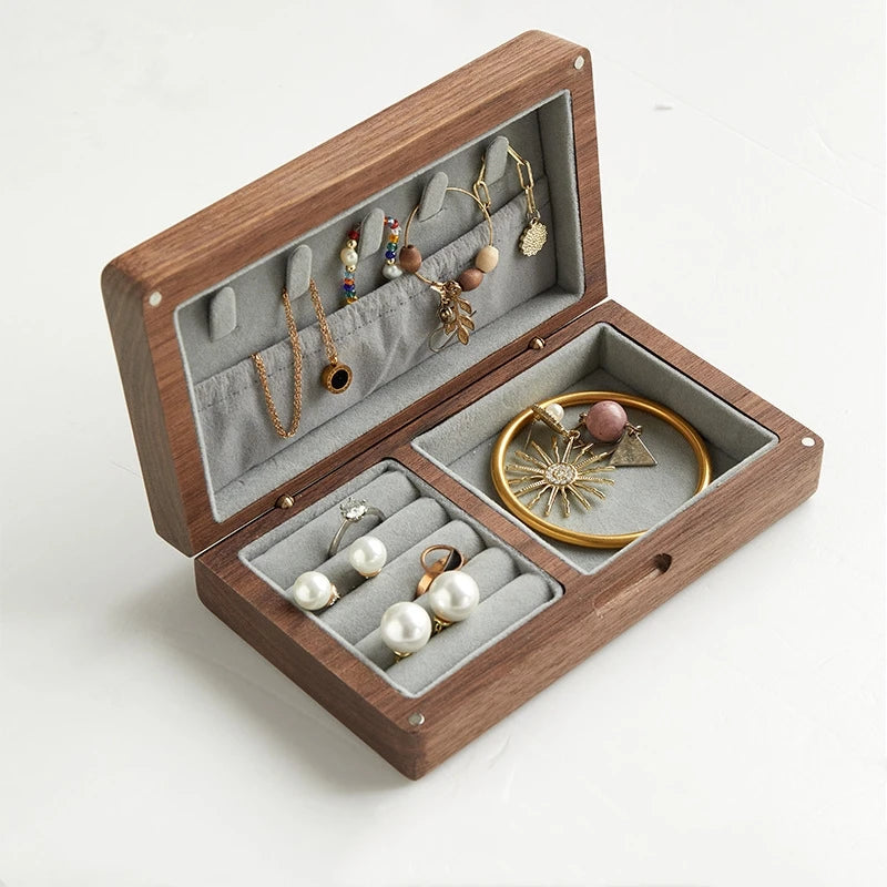 Jewelry Storage Box with Compartments Travel Case