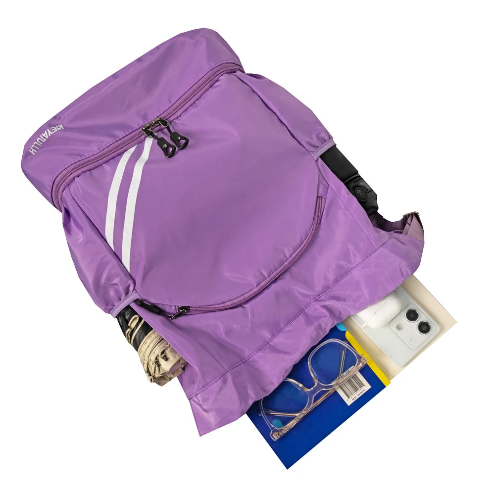 Drawstring Gym Backpack with Bottom Zipper Closure