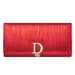 Wallet Bifold Textured Striped Pattern - Red