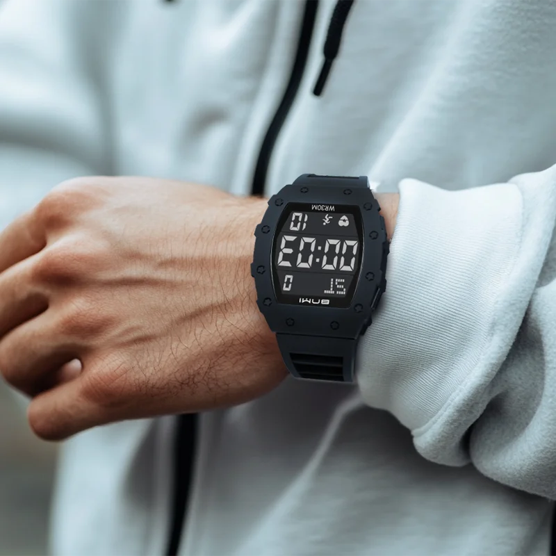 Digital Sport Watch Large Screen Waterproof 30M