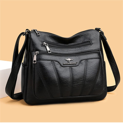 Shoulder Crossbody Bag with Front Zipper Pockets