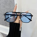 Casual Square Sunglasses for Women Men Mirrored - BK/BU
