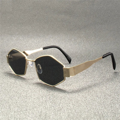 Vintage Punk Sunglasses with Round Metal Frame Elite - WO2MEN