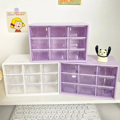 Nine Grid Drawer Organizer For Desk And Wall Mounting