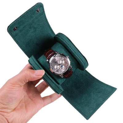 Leatherette Watch Travel Roll Organizer Case Compact