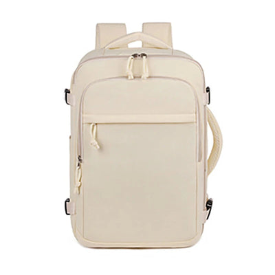 Travel Backpack with Laptop Compartment for Everyday - Beige