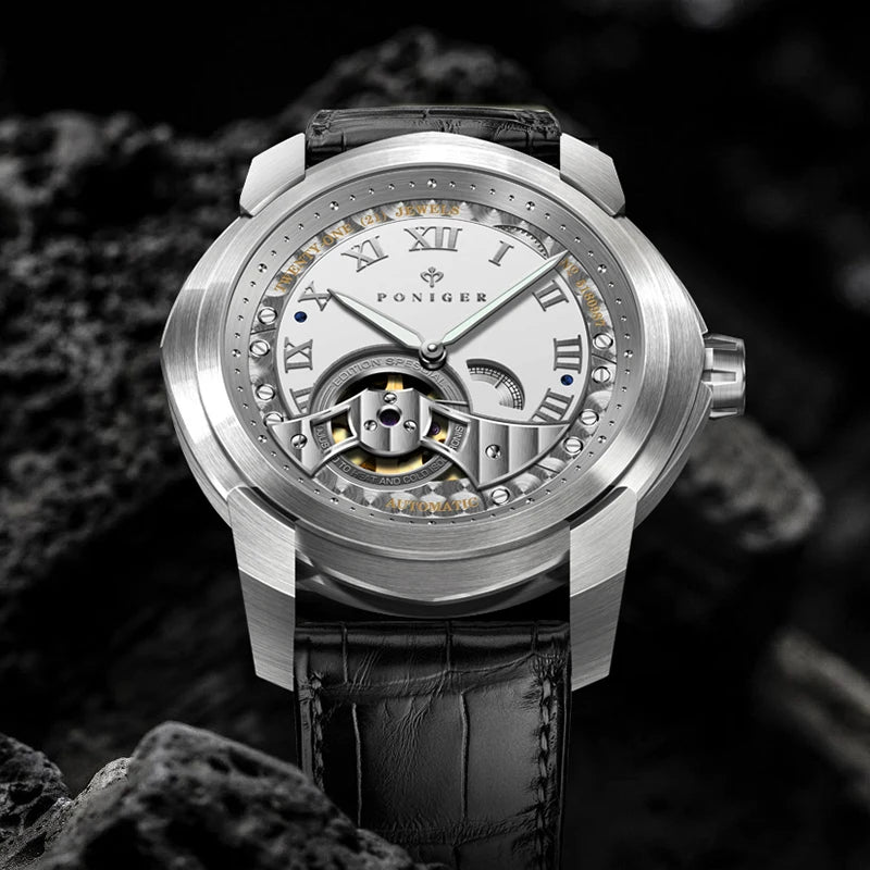 Skeleton Tourbillon Mechanical Wristwatch Automatic
