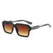 Sunglasses Square Frame Gradient Lenses UV400 - Black Grey Tea