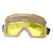 Tactical Goggles with Helmet Mode And Head Mode - Tan Yellow Lens