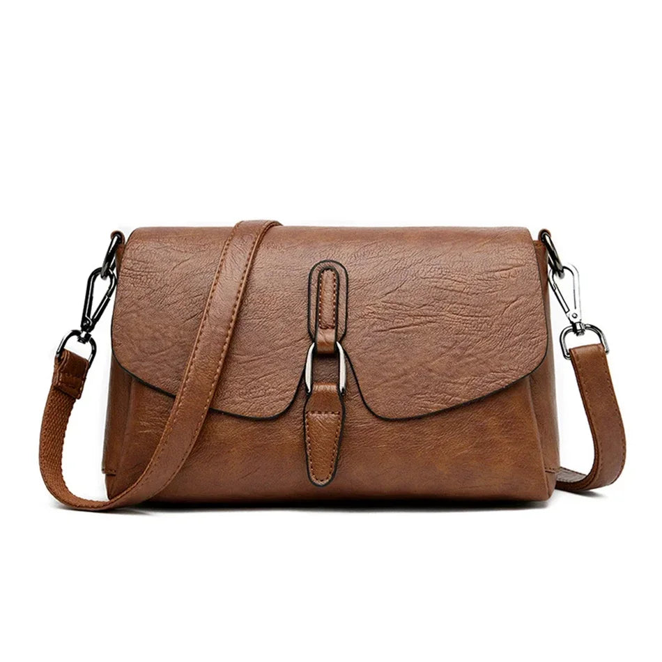 Versatile Everyday Shoulder Crossbody Handbag - Brown