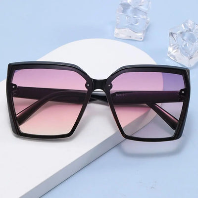 Oversized Square Sunglasses UV400 Protection Retro