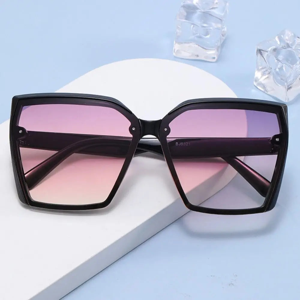 Oversized Square Sunglasses UV400 Protection Retro
