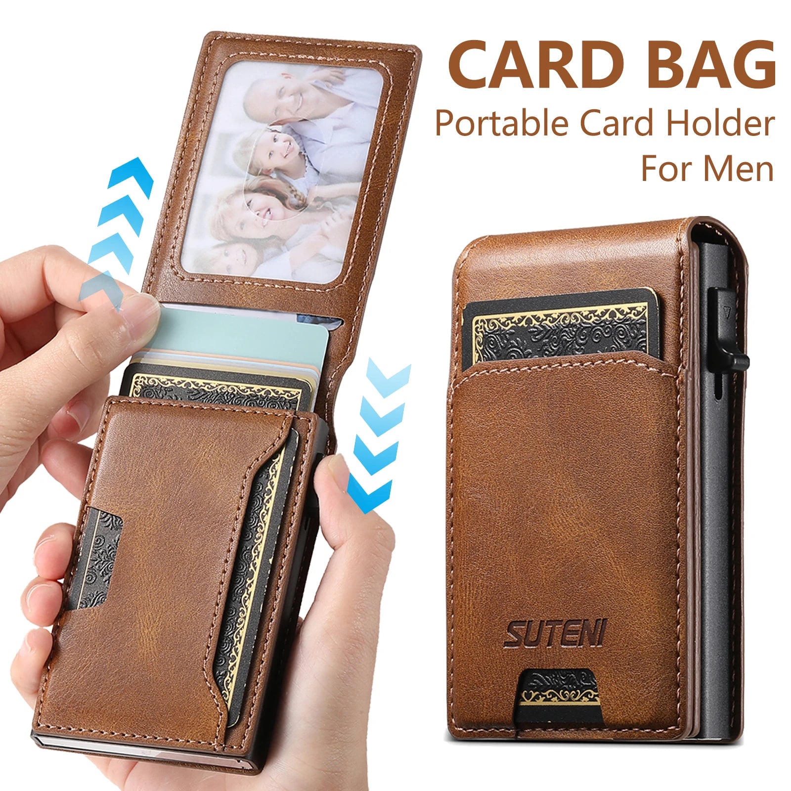 Flip Card Wallet Premium With Photo Window And Ejector