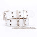 Women Double Ring Eyelet Belt for Dress Jeans - White