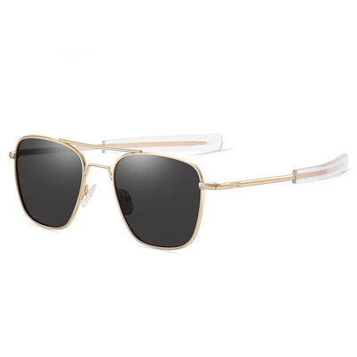 Retro Sunglasses Pilot Polarized Eyewear UV400 - Gold Gray