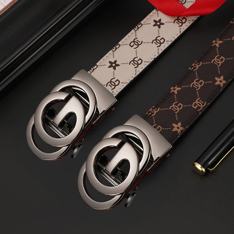 Men Belt Automatic Buckle Pattern for Smart Casual
