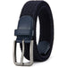 Elastic Braided Belt with Micro Adjustable Buckle - Beige