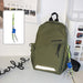 Crossbody Bag Nylon with front pocket everyday carry - Green Strap Pendant