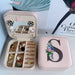 Jewellery Box with Travel Case and Alphabet Print - S