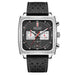 Square Dial Chronograph Quartz Wristwatch Date - Leather Black
