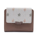 Floral Leaf Wallet with Card Holder Clasp Everyday - Brown