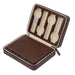 Watch Storage Box Leatherette with Zipper - Brown 8 Grids