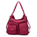 Handbag with Multiple Pockets Large Capacity Everyday - Grape Purple