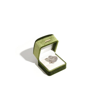 Velvet Jewellery Box with Multi Compartment Storage - Grey V4