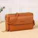 Crossbody Bag with Dual Zippered Compartments Daily - Camel