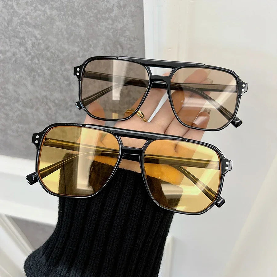 Casual Square Sunglasses for Women Men Mirrored
