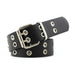 Belt Studded PU Leather Chain with Star Grommets - Round Belt