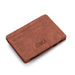Premium Slim Card Holder Wallet With Internal Zipper - Brown