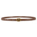 Belt Geometric Buckle for Trousers and Dresses - Coffee
