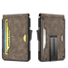 Slim RFID Pop Up Card Wallet with Money Clip Front - Coffee