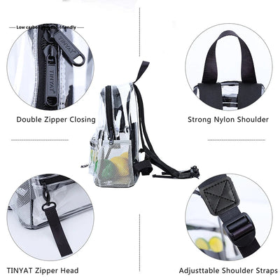 Backpack With Zippered Front Pocket And Mesh Panels - WO2MEN