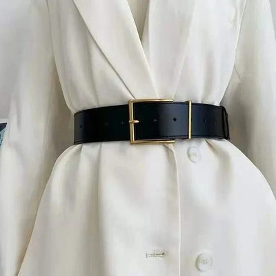 Belt with Square Buckle for Women Everyday Wear