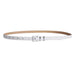 Simple Design Womens Thin Belt Silver Buckle Casual - White