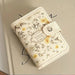 Floral Card Holder Organizer with Snap Closure Design - Yellow