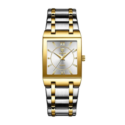 Square Dial Quartz Wristwatch with Link Bracelet