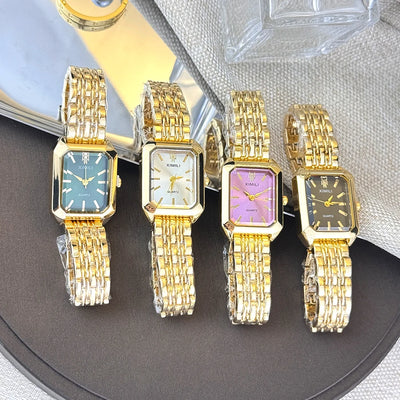 Elegant Rectangular Quartz Watch Bracelet Style