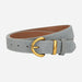 Belt with Circular Buckle for Everyday Wear And Style - Light Blue