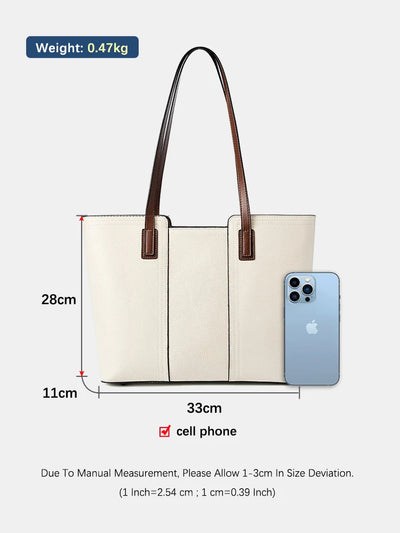 Refined Structured Day Tote for Office and Everyday Use
