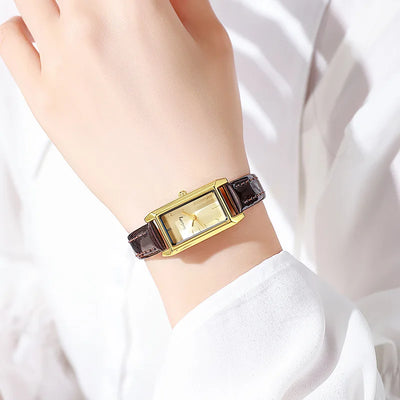 Rectangular Case Watch with Quartz Movement Classic