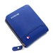 Wallet in Korean Style with Zipper and Coin Pocket - Blue
