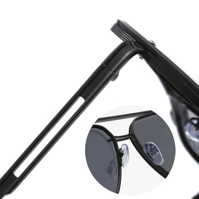 Square Pilot Sunglasses Double Bridge UV400 Lenses